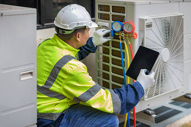 Professional Ductwork Repair technician working in Upton, NY